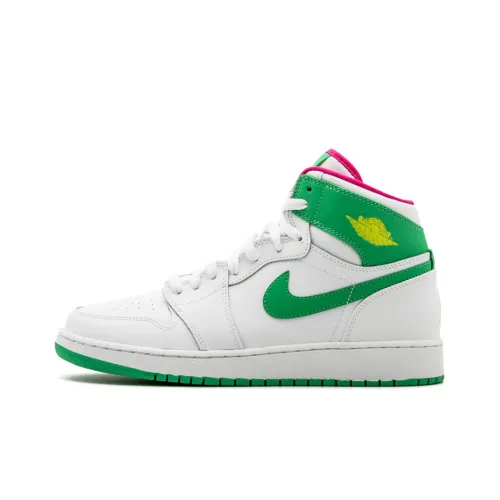 Jordan Air Jordan 1 GG Гамма Зеленый Амортизаторы Нижняя юбка Резистентный Высокий Топ Винтажные баскетбольные кроссовки Женские Гамма Зеленый