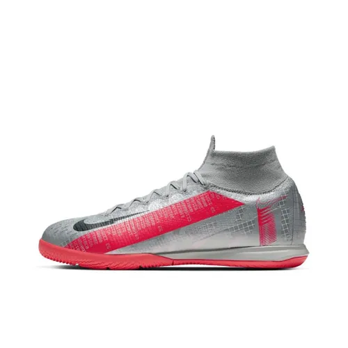 Nike Mercurial Superfly 7 IC IN Противоскользящие устойчивые к истиранию футбольные бутсы для мужчин серебристо-красные