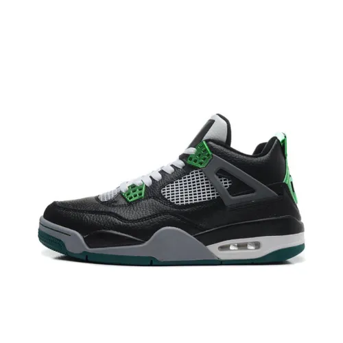 Jordan Air Jordan 4 Retro Oregon Ducks Mid Top Винтажные баскетбольные кроссовки Мужские Черные Зеленые