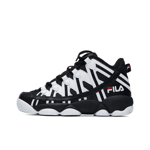 FILA Spaghetti We Амортизация Износостойкий Низкий Топ Винтажные Баскетбольные Кроссовки Женские Черный Белый