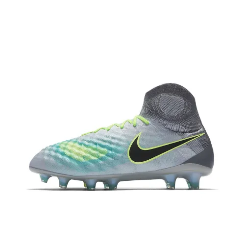 Nike Magista Obra 2 FG Твердый грунт Амортизаторы Устанавливающие противоскользящие и устойчивые к истиранию Футбольные бутсы Серый