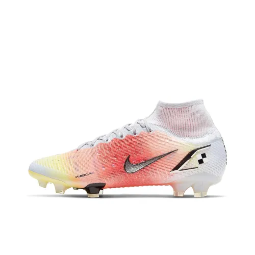 Nike Mercurial Superfly 8 FG Твердый Грунт Футбольные Бутсы Унисекс Оранжевый Розовый Белый