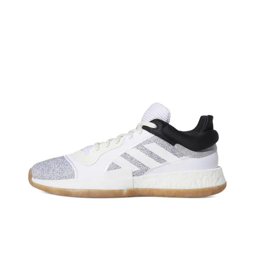 Adidas Marquee Boost Low Устойчивый к истиранию Дышащий Низкий Топ Винтажные баскетбольные кроссовки Мужские Белый Черный