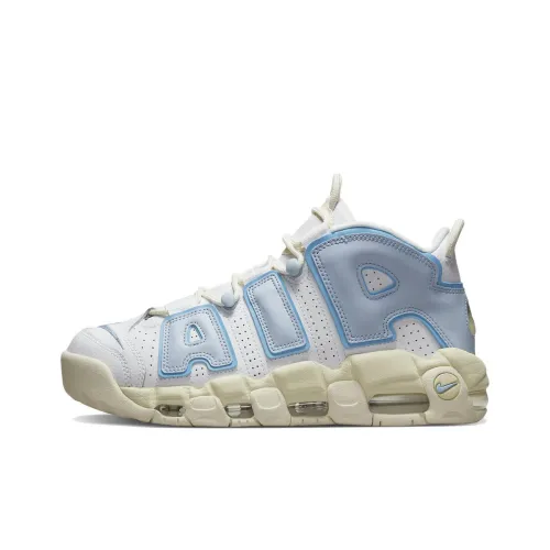 Nike Air More Uptempo Low Топ Винтажные баскетбольные кроссовки Женские Белые Синие