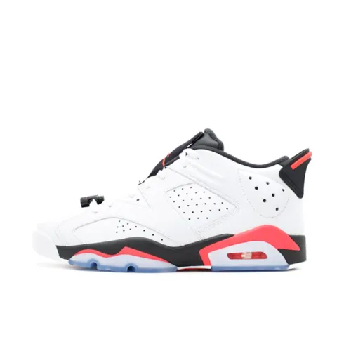 Jordan Air Jordan 6 Retro Low Инфракрасный Красный Амортизация Баланс Низкий Топ Винтажные Баскетбольные Кроссовки Унисекс Белый