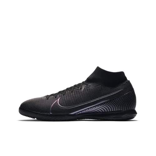 Nike Mercurial Superfly 7 IC IN Для помещений Амортизаторы Slip-resistant (против скольжения) Abrasion-resistant (устойчивый к истиранию) Футбольные бутсы Мужской Черный