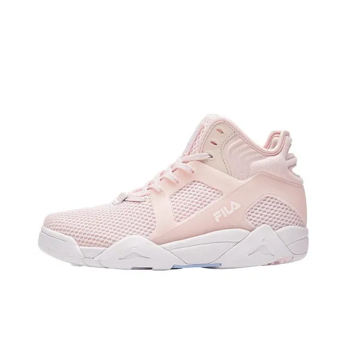 FILA Cage Bio High Топ Винтажные баскетбольные кроссовки Женские ПУ (полиуретан) Туманный Tender Пудра