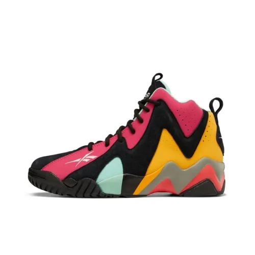 Reebok Kamikaze Volcano Collection 2 High Топ Винтажные баскетбольные кроссовки Мужской Розовый черный Желтый