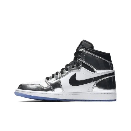 Jordan Air Jordan 1 Ретро High Think 16 The Torch High Top Винтажные баскетбольные кроссовки Мужской Черный Белый Серебряный
