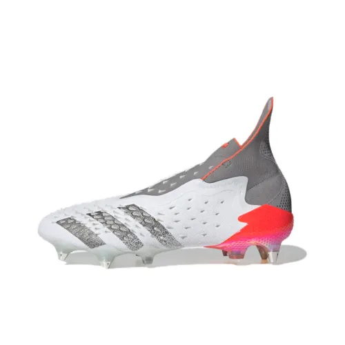 Adidas Predator Freak + Sg Противоскользящие и Износостойкие Покрытие Футбольные бутсы Мужские Белые Серые