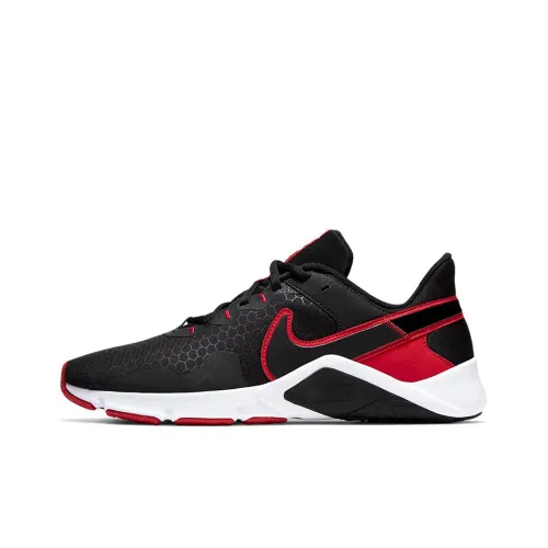 Nike Legend Essential Slip-Resistant Abrasion-Resistant Low-Top Training Shoes Men's Black Red White Найк Легенд Эссеншл Антислип Резистентный Низкий Топ Кроссовки для тренировок Мужские Черный Красный Белый