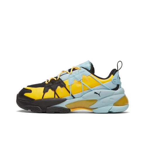 PUMA LQDCELL Omega Полосатый Kit Низкий Топ Тренировочные Кроссовки Унисекс Синий Желтый Пэчворк