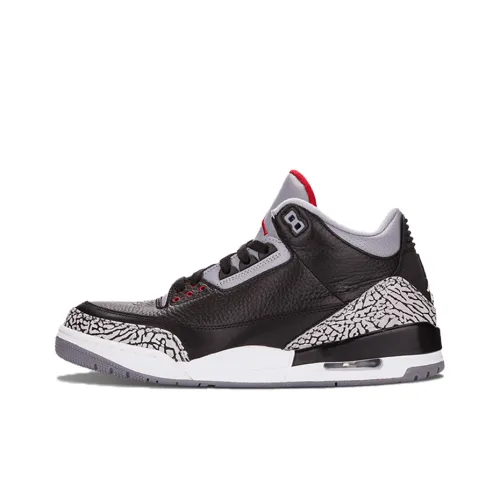Jordan Air Jordan 3 Retro 'Черный Цементный' MID Топ Винтажные баскетбольные кроссовки Мужской Черный Выпуск 2011 года