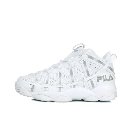 FILA Spaghetti MID Топ Винтажные баскетбольные кроссовки Унисекс Белый Серый