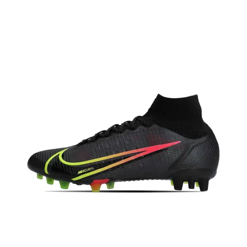 Nike Mercurial Superfly 8 AG Искусственная трава Покрытие Футбольные бутсы Мужской Черный Оранжевый Красный