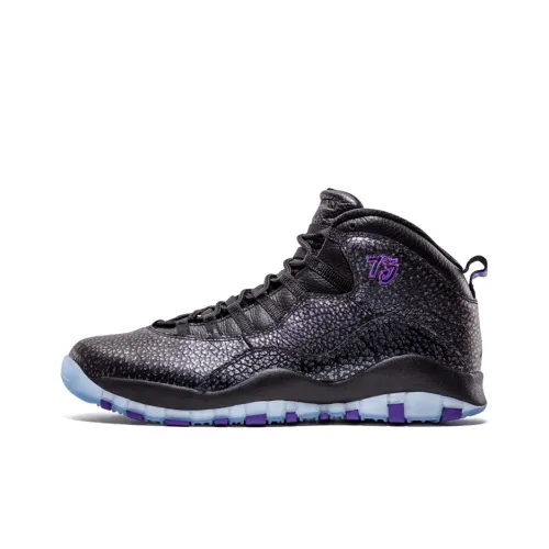 Jordan Air Jordan 10 Retro Paris High Top Винтажные баскетбольные кроссовки Мужские Черные Фиолетовые