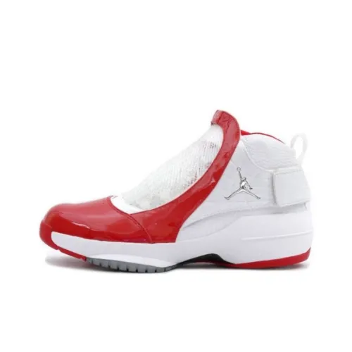 Jordan Air Джордан 19 OG Midwest Амортизация MID Топ Винтажные баскетбольные кроссовки Мужской Белый и красный