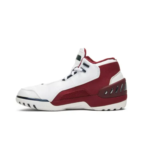 Nike Air Zoom Generation First Game James Амортизация Покрытие MID Топ Винтажные баскетбольные кроссовки Мужской Белый Красный