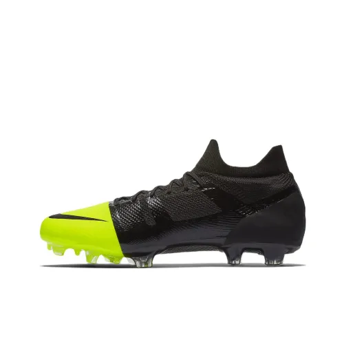 Nike Mercurial Greenspeed FG Твердый Грунт Нескользящие Легкие Футбольные Бутсы Унисекс Черный Зеленый