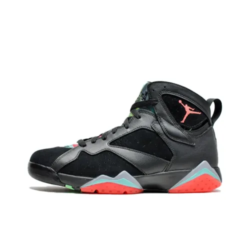 Jordan Air JORDAN 7 Ретро 'Барселона Nights' Non Slip Легкий Высокий Топ Винтажные баскетбольные кроссовки Мужской Черный