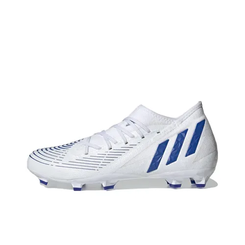 Adidas Predator Edge.3 Нескользящие Легкие Футбольные бутсы Унисекс Белый Синий