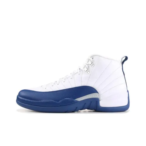Jordan Air Джордан 12 Ретро Французский синий Нелипкий Легкий Высокий Топ Винтажные баскетбольные кроссовки Мужской Сине-белый 2004