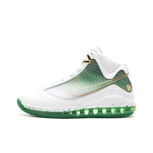 Nike Lebron 7 MTAG Shanghai MID Топ Винтажные Баскетбольные Кроссовки Мужские Белые Зеленые