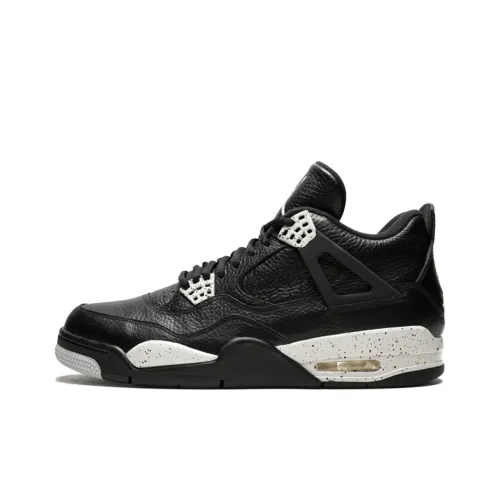 Jordan Air Jordan 4 Retro Oreo MID Топ Винтажные баскетбольные кроссовки Мужской Черный Серый Белый Выпуск 2015 года