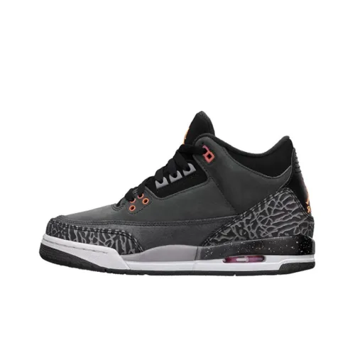 Jordan Air Jordan 3 Retro Fear MID Топ Винтажные Баскетбольные Кроссовки Женские Черные