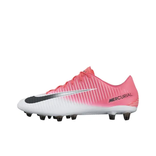 Nike Mercurial AG Искусственная трава Амортизаторы Шок Устойчивость Противоскользящие Устойчивые к истиранию Футбольные бутсы Мужские Розовый Белый