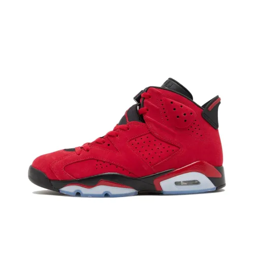 Jordan Air Jordan 6 Retro 'Toro Bravo' Bulls High Top Vintage Баскетбольные Кроссовки Мужские Красный Черный