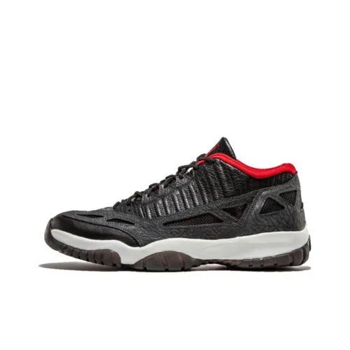 Jordan Air Jordan 11 Retro Low IE Темно-красный цвет противоскользящий легкий низкий топ винтажные баскетбольные кроссовки мужской черный красный