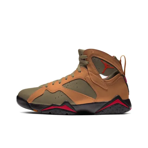 Jordan Air JORDAN 7 'Оливковый Flak' Высокие Топы Винтажные Баскетбольные Кроссовки Унисекс Оливково-зеленый