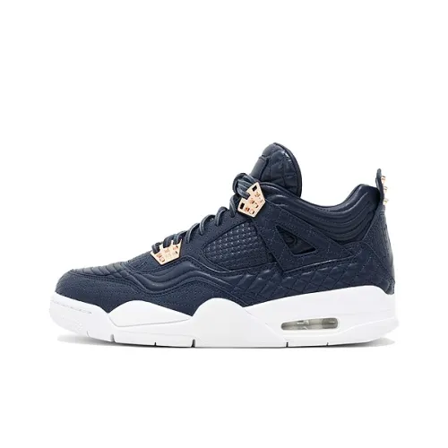 Jordan Air Jordan 4 Retro Obsidian Anti-Slip Lightweight MID Top Vintage Баскетбольные Кроссовки Мужские Темно-Синий 2016 Edition