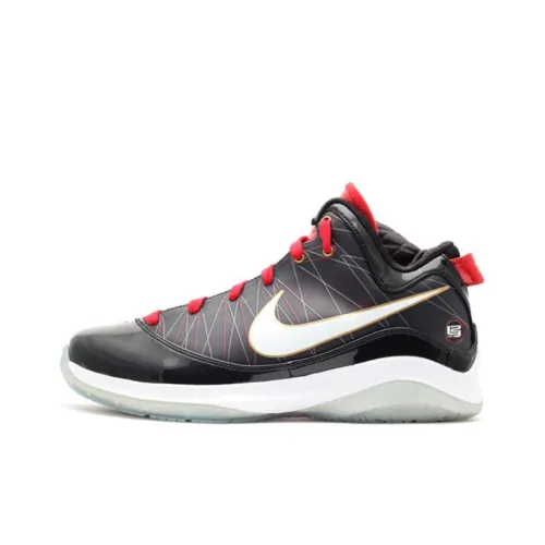 nike Lebron 7 Ps P.S. Темно-красный цвет MID Топ Винтажные баскетбольные кроссовки Мужской Черно-красный