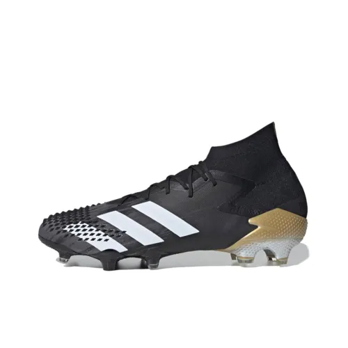 Adidas Predator Mutator 20,1 FG Твердый Грунт Устойчивый к Износу Дышащие Футбольные Бутсы Мужские Черный Белый Золото