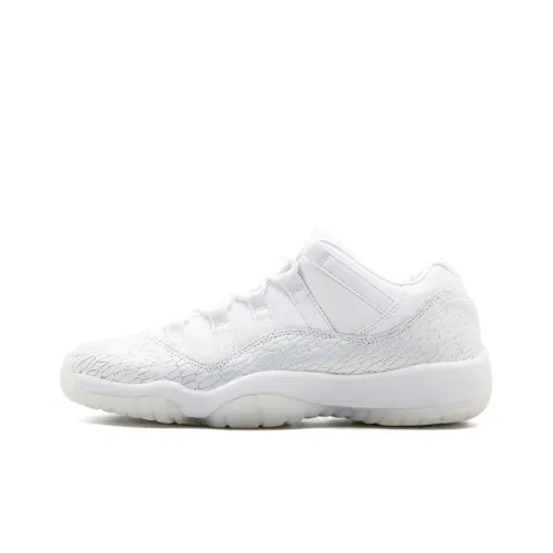 Jordan Air Jordan 11 Low Топ Винтажные баскетбольные кроссовки Женские Белые