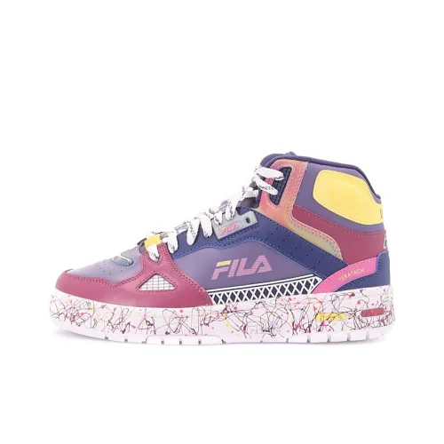 FILA FUSION Teratach MID Топ Винтажные Баскетбольные Кроссовки Женские Синий-Фиолетовый