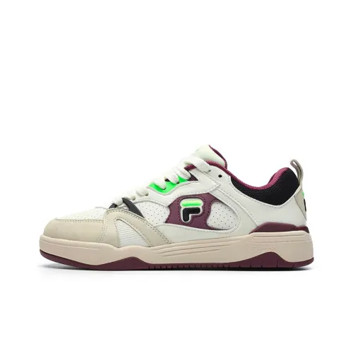 FILA FUSION Smash Low Топ Винтажные баскетбольные кроссовки Женские Белые Фиолетовые