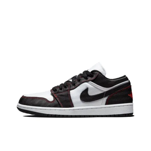 Jordan Air Jordan 1 Low SE Utility Low Топ Винтажные баскетбольные кроссовки Женские Черный Красный