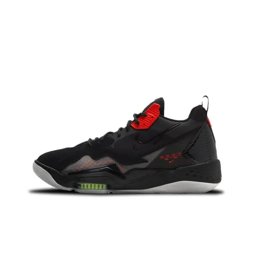 Джордан Zoom 92 Темно-красный цвет Шок абсорберы Противоскользящие Устойчивые к истиранию Низкий топ Винтажные баскетбольные кроссовки Унисекс Черный Красный