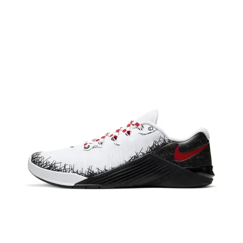 Nike Metcon 5 Low Топ Кроссовки для тренировок Унисекс Черный Белый Красный Граффити