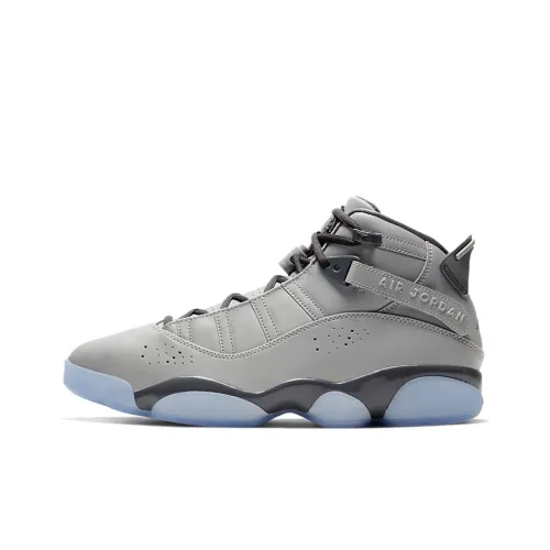 Jordan Air Jordan 6 Кольца Металлическое серебро 3M Противоскользящий Устойчивый к истиранию Высокий топ