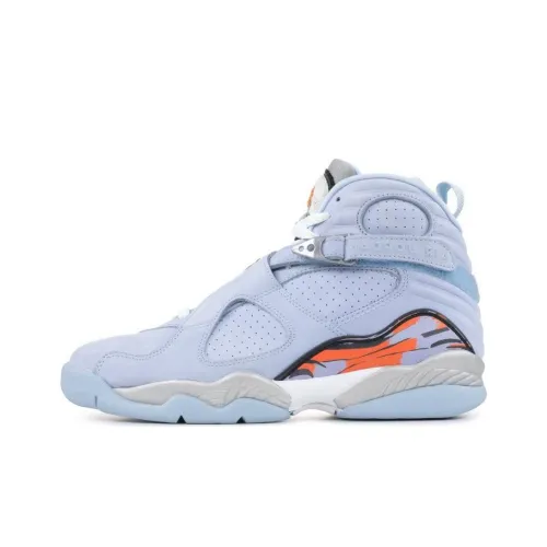 Jordan Air Jordan 8 Retro Ice Blue High Top Vintage Баскетбольные Кроссовки Женские Light Blue