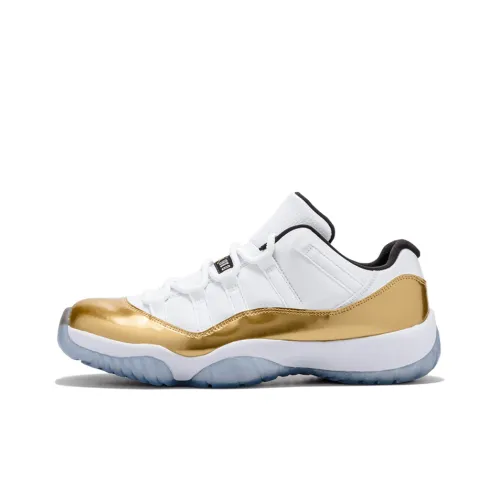 Jordan Air Jordan 11 Retro Low Closing Ceremony Low Top Винтажные баскетбольные кроссовки Мужской Белый золотой Олимпийский
