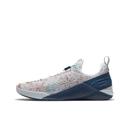 Nike React Metcon Амортизаторы Slip-resistant Низкие Кроссовки для тренировок Унисекс Бежевый Белый Синий
