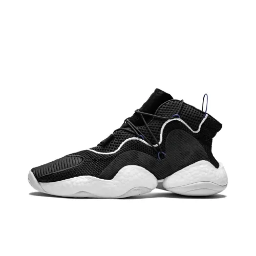 Adidas Originals Crazy BYW 1,0 Черный Белый Slip-resistant High Top Винтажные Баскетбольные Кроссовки Унисекс Черный Белый