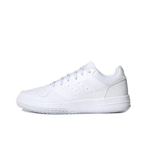 Adidas Neo Gametalker Slip-Resistant Abrasion-Resistant Lightweight Low-Top Vintage Basketball Shoes Men's White Adidas Neo Gametalker Slip-Resistant Abrasion-Resistant Легкий Низкий Топ Винтажные Баскетбольные Кроссовки Мужские Белые