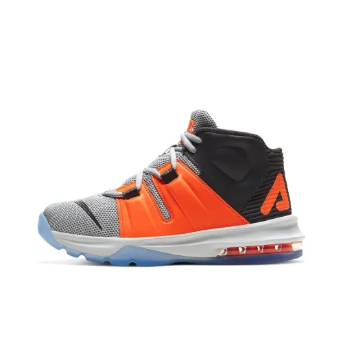 Nike Air Max CHARGE MID Топ Винтажные баскетбольные кроссовки GS Серый черный оранжевый