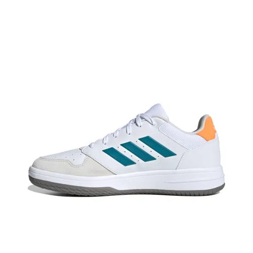 Adidas Gametalker Slip-Resistant Low Top Винтажные Баскетбольные Кроссовки Мужские Белый Зеленый Оранжевый